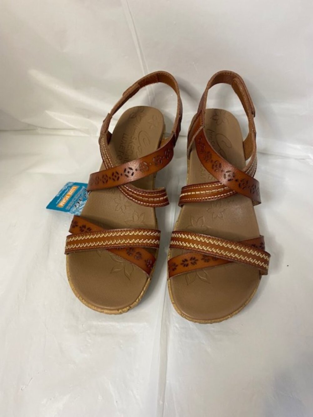 Skechers Cali Beverlee - Strappy Wedge Sandals in Brown, Women's size 8